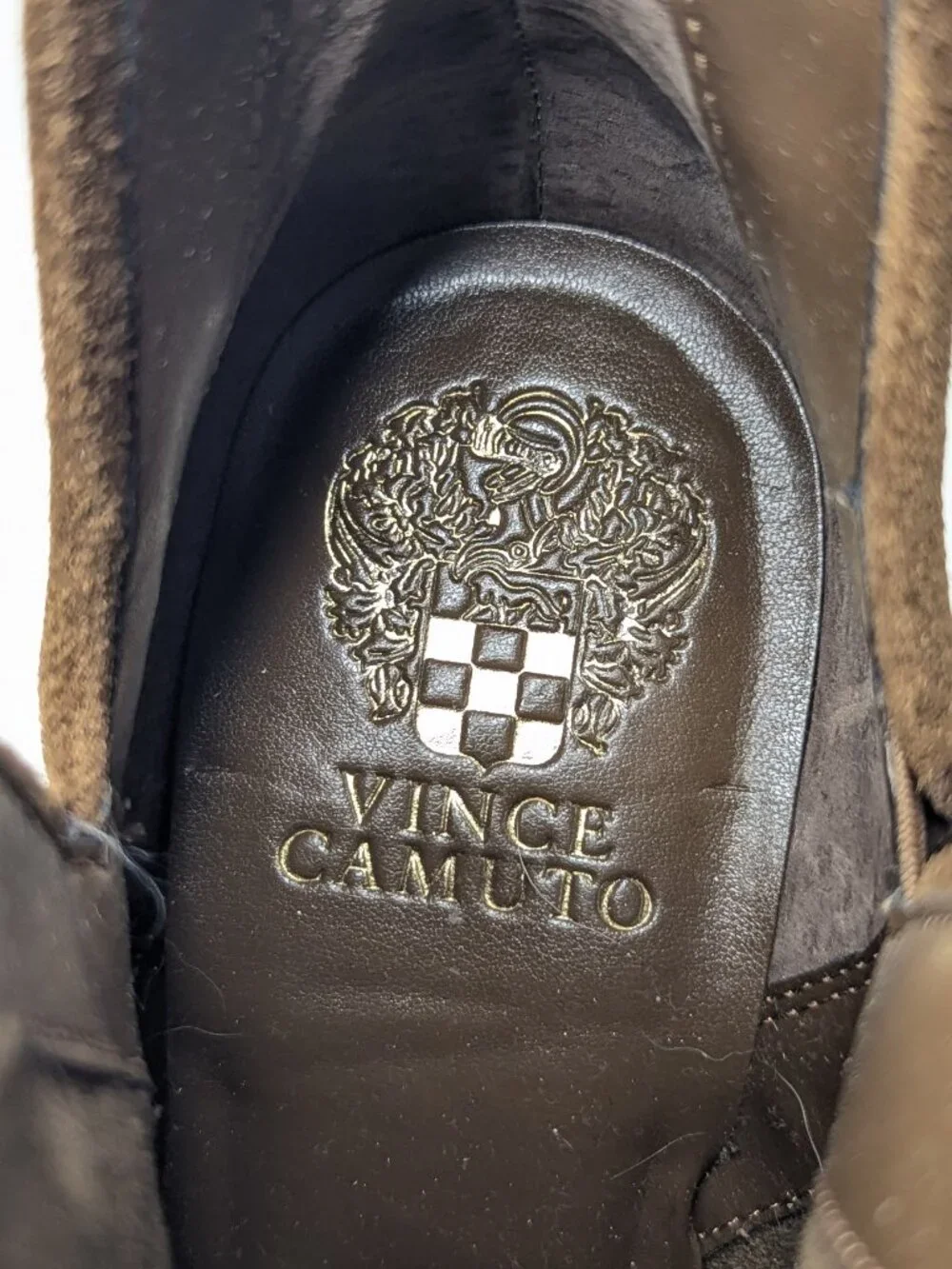 Vince Camuto Phaidra Western Ankle Boots Brown Suede Womens 8.5